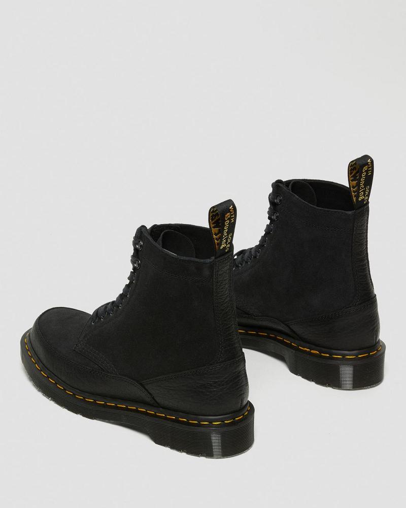 Black Women's Dr Martens 1460 Guard Made in England Leather Lace Up Boots | CA 163YXF